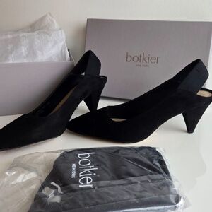 New! Botkier Cobble Hill Slingback Pump $155 Suede, Leather Size 7.5